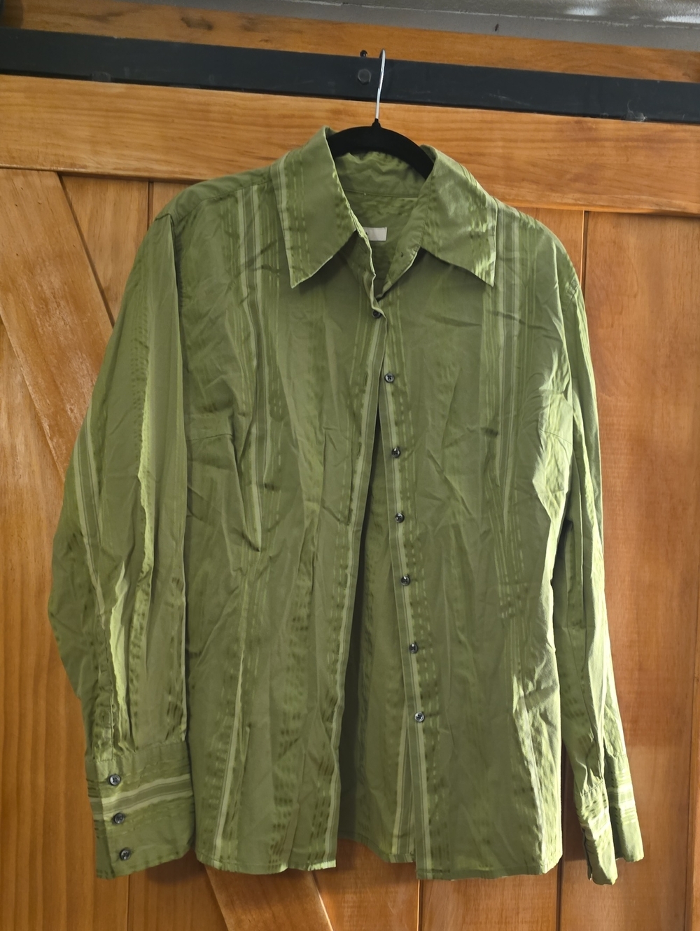 Striped Green Button Up